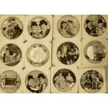 12 Danbury Mint Laurel & Hardy Collectors Plates, in original poly liners with certificates(12)