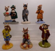 A collection of 6 Royal Doulton Bunnykins figures to include Airman DB195, Tourist DB190, Waltzing