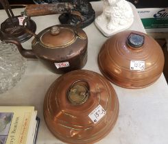 Three Copper Items to include a Kettle and two Wafax Copper Water Bottles (3)