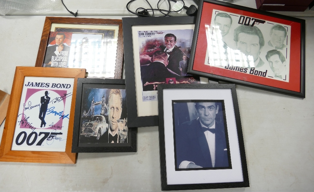 A collection of James Bond 007 Theme framed prints