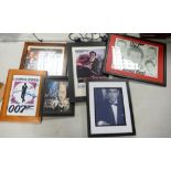 A collection of James Bond 007 Theme framed prints