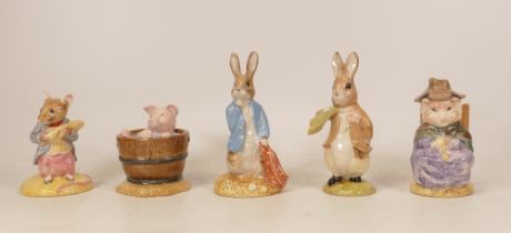 Beswick Beatrix Potter BP10a figures to include Benjamin ate a Lettuce Leaf, Yock- yock in the