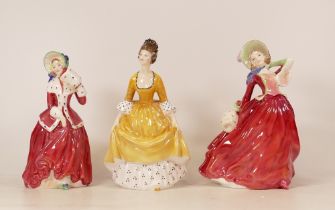 Royal Doulton Lady Figures to include Christmas Morn Hn1992, Coralie Hn2307 & Autumn Breezes