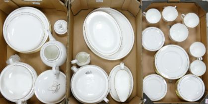 Royal Worcester Contessa tea and dinnerware to include 2 lidded tureens, gravy boat and saucer,