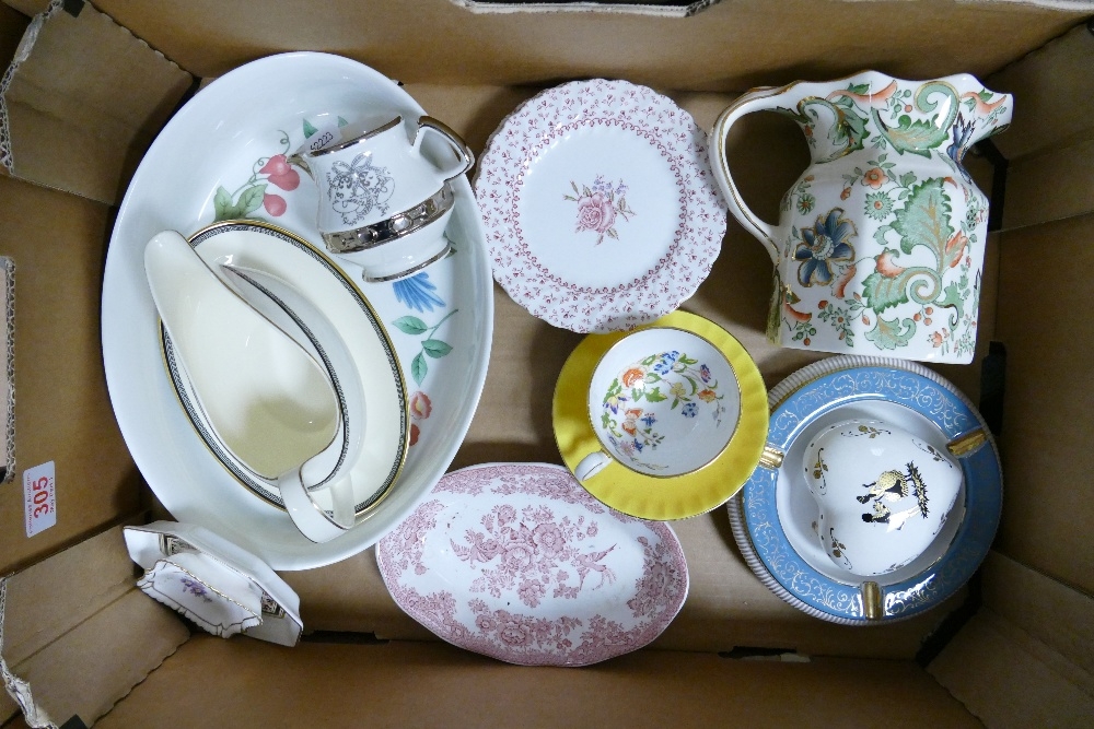 A mixed collection of items to include Wedgwood Passionbird open veg dish, Royal Doulton Olympia