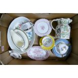 A mixed collection of items to include Wedgwood Passionbird open veg dish, Royal Doulton Olympia