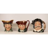 Three Royal Doulton Character Jugs to include Sancho Panca D6456, Dick Turpin and Old Charlie (3)