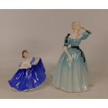 Royal Doulton lady figures Celeste HN2237 and Elaine HN3214