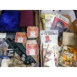 A mixed collection of items to include vintage Child Battle comic books, similar books n football,