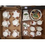 Royal Albert Old Country Roses pattern items to include breakfast tea cups and saucers (5 cups/6