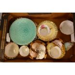 A collection of teaware to include Rosina cups and saucers in various colours, Rosina sugar dish,