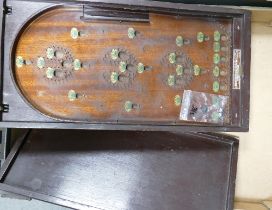 Early 20th Century Table Top Corinthian 20 Self Feeding Bagatelle Board, length of board 46.5cm