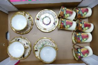 A mixed collection of items to include Hammersley Floral cups & saucers together with Chantily