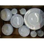 A mixed collection of ceramic items to include mixed tea and dinnerware items (1 tray).