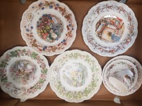 Royal Doulton Brambly Hedge set of 4 'Four Seasons' plates together with a Brambly Hedge 'The