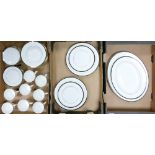 A Collection of Minton Saturn Pattern Dinnerware to include Platters, Dinner Plates, Tea Trios, etc.
