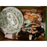 A Mixed Collection of Ceramic Items to include Ivy Pattern Mixing Bowl and Butter Dish, Sampson