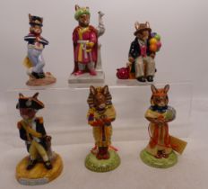 A collection of 6 Royal Doulton Bunnykins figures to include Nelson DB365, Balloon Man DB366,