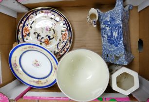 A Mixed Collection of Ceramic Items to include Fenton Countess Triangular Vase, Copeland Spode