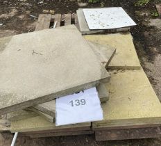 2 pallets of various sized garden flag stones