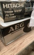 Hitachi jigsaw and AEG angle grinder