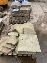 Various sized cut stone.