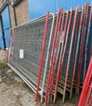 Large collection Heras fencing panels - PLEASE NOTE: TO BE SOLD WITH OPTION OF LOTS 120 AND 121.