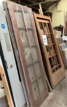 Large qty of wood to include various lengths of wood, fire doors, kitchen units etc.