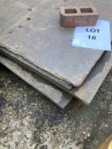 5 large metal road plates