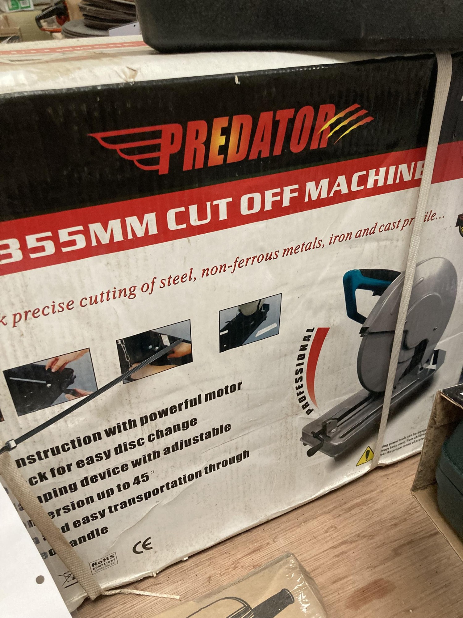 Predator 355mm cut-off machine.