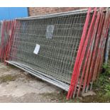 Large collection of Heras fencing panels