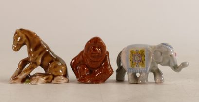 Three Wade Hollowbase prototypes to include Elephant Series, Orangutan and Horse. These items form