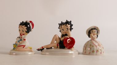 Wade Betty Boop limited edition figures Valentine, Southern Belle and Christmas Morning. With