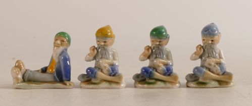 Four Wade Hollowbase prototype Gnomes. These items form part the collection of Thomas Colclough, a