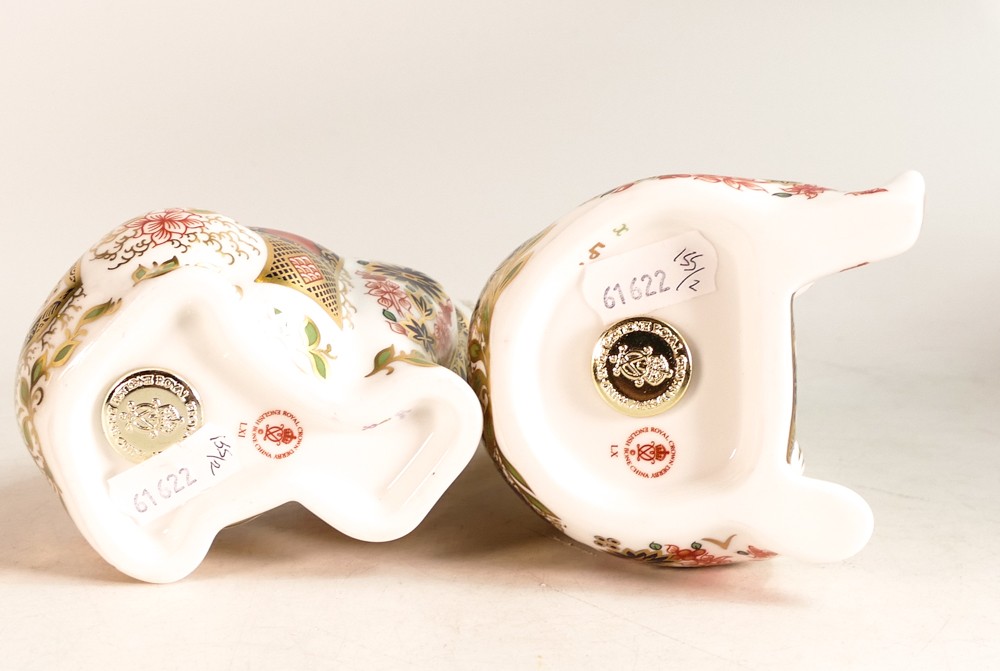 Royal Crown Derby Imari Honey Bear and Polar Bear. Gold stopper, boxed (2) - Image 3 of 3