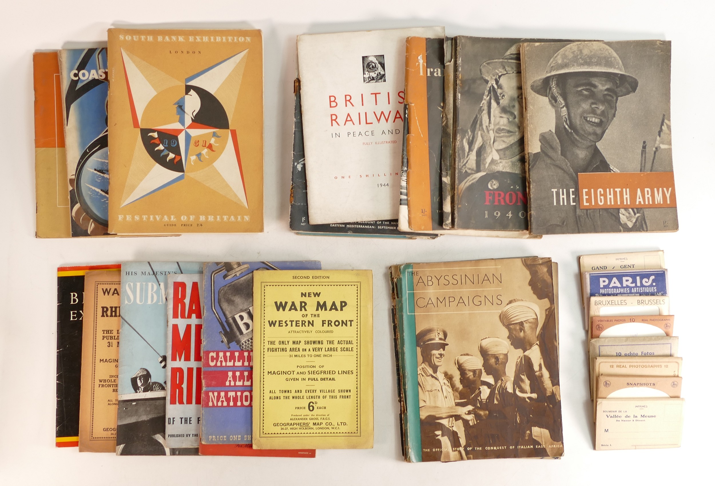 20 x WWII period military maps, booklets and pamphlets, mainly Army & Naval related, including War