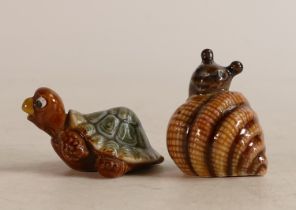 Two Wade Hollowbase prototypes to include Hatbox Series Merlin as a Turtle and Aquarium Set Snail.