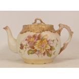 Carlton Ware Petunia patterned teapot. Height 15cm