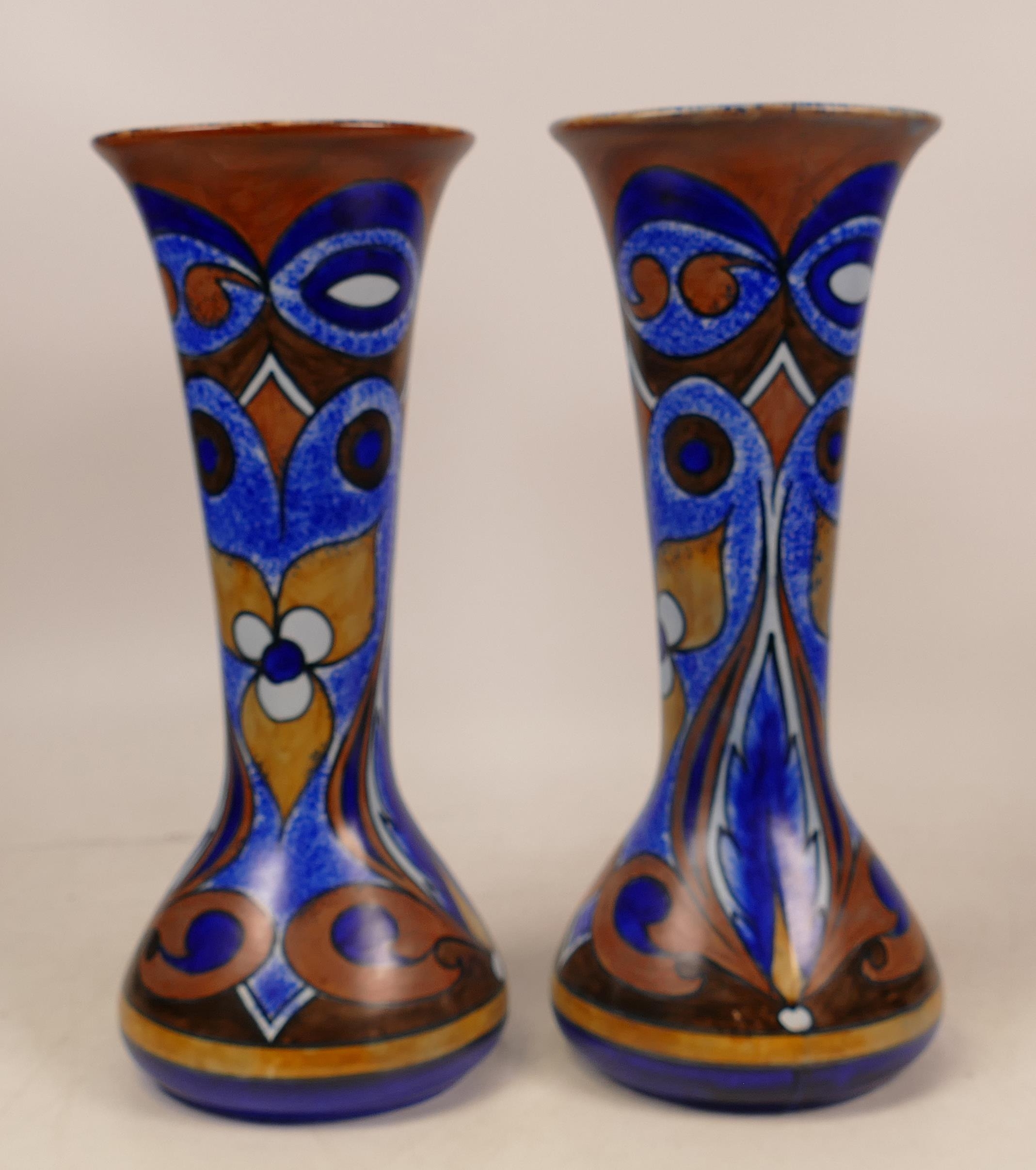 A pair of Clews & Co Chameleon Ware Large Vases (1 a/f) (2)