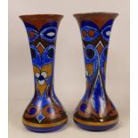 A pair of Clews & Co Chameleon Ware Large Vases (1 a/f) (2)