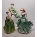 Royal Doulton lady figures to include Fleur HN2368, Best Wishes HN3971 and Ascot HN2356 (a/f)(3).