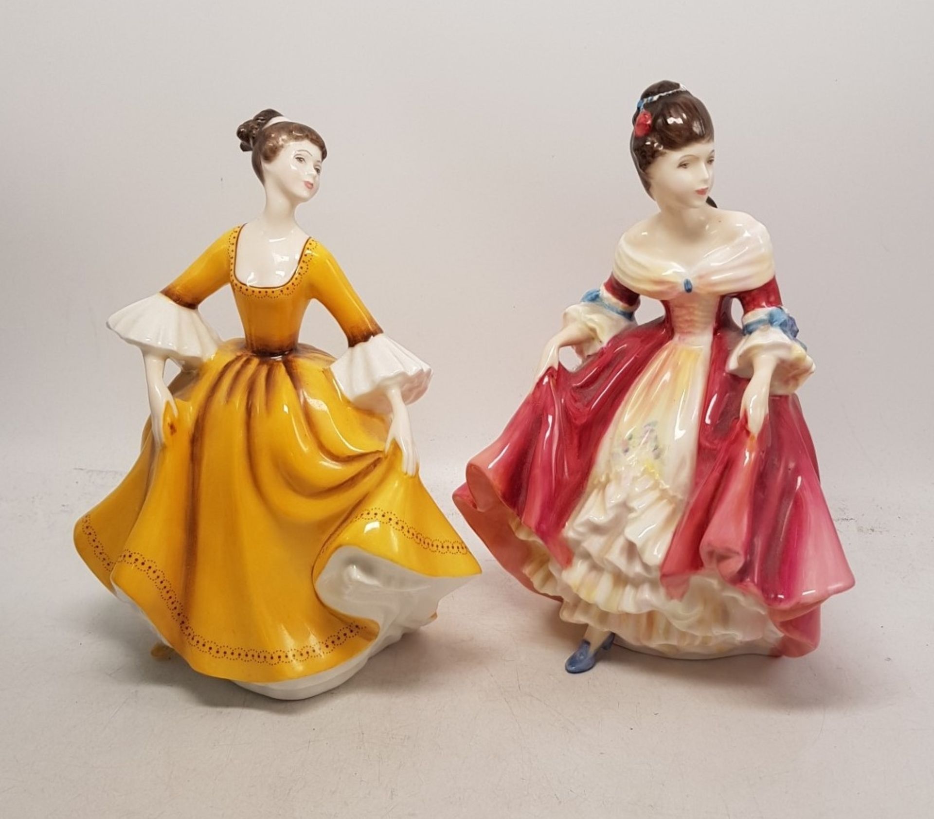 Royal Doulton lady figures Stephanie HN2807 and Southern Belle HN2229 (2).