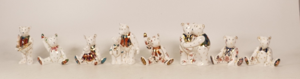 Royal Crown Derby Paperweights Mum and Charlotte, Dad and George, Bear Hug, Claude, Edward, Vicki,