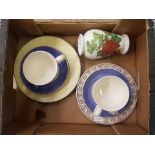 Wedgwood Sarah's garden trio, cup & saucer, side plate together with Portmeirion Pomona vase ( 1