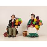 Royal Doulton Figure 'The Old Balloon Seller' HN1315 (2nds)Together with 'The Balloon Man' HN1954 (