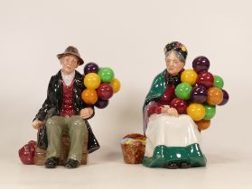 Royal Doulton Figure 'The Old Balloon Seller' HN1315 (2nds)Together with 'The Balloon Man' HN1954 (