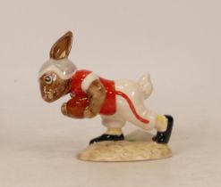 Royal Doulton Bunnykins figure Touchdown DB96, limited edition in Ohio State University colours.