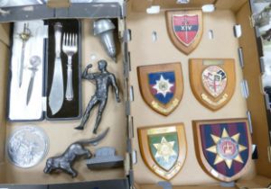 A Mixed Collection of items to include Mappin & Webb Boxed Cutlery Set, Dog Nutcracker, Letter