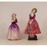 Royal Doulton lady figures Dorcas HN1558 Priscilla HN1340 (2)