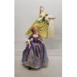 Royal Doulton lady figures Nicola HN2839 and 2nds Secret Thoughts HN2382 (2).